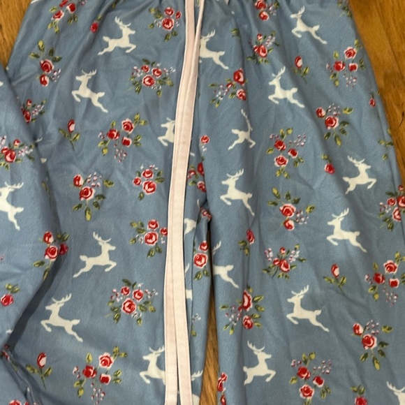 SweetHoney girls Christmas pajamas set deer floral size 10 - Picture 3 of 3